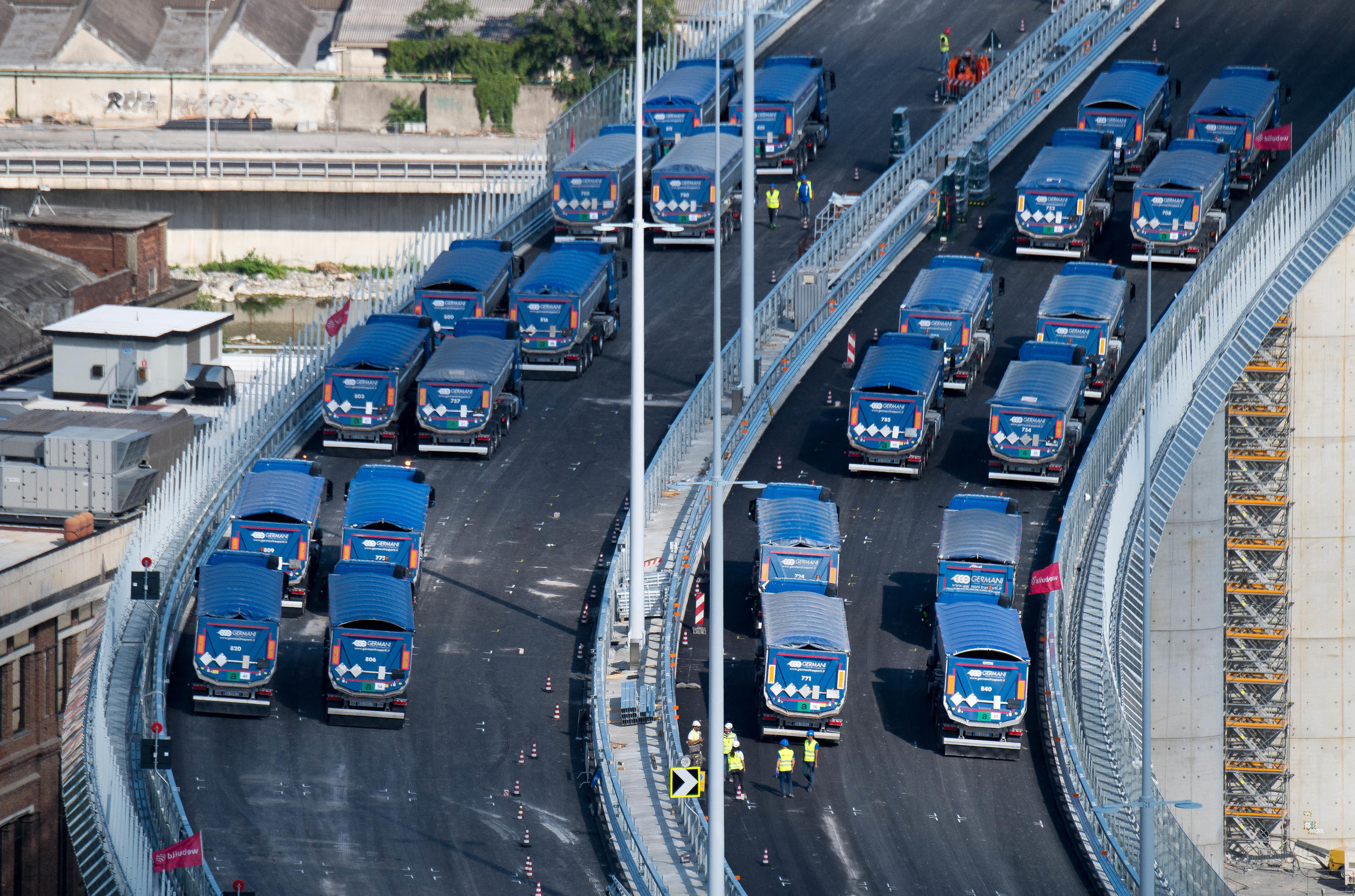 Ponte Genova: collaudo terminato, test tutti positivi